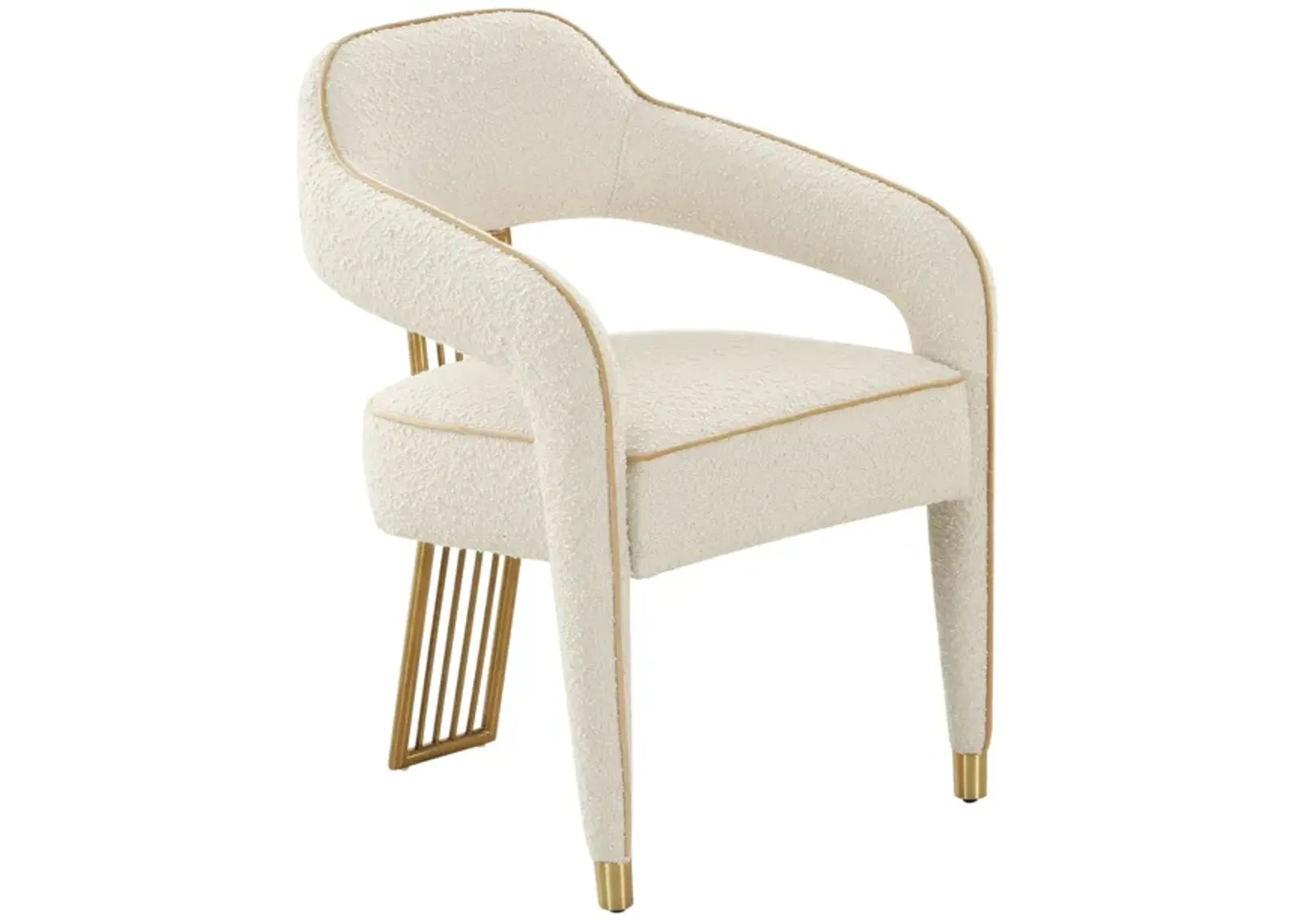 Corralis Cream Performance Boucle Dining Chair