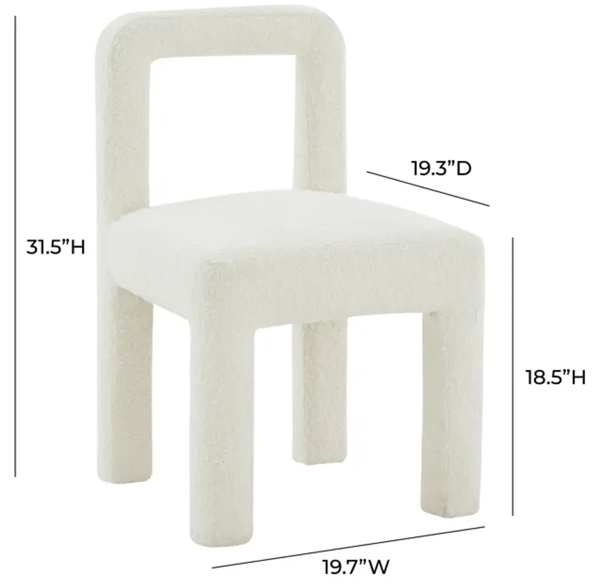 Hazel Cream Boucle Dining Chair