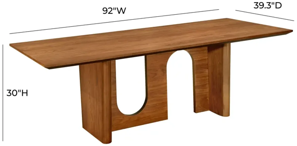 Satra Walnut Rectangular Dining Table