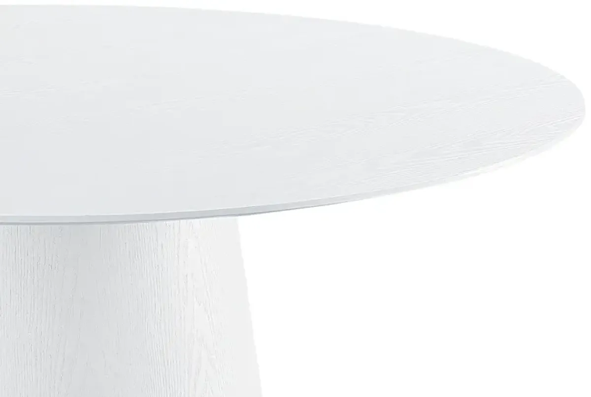 Pauline White Ash 62" Round Dining Table