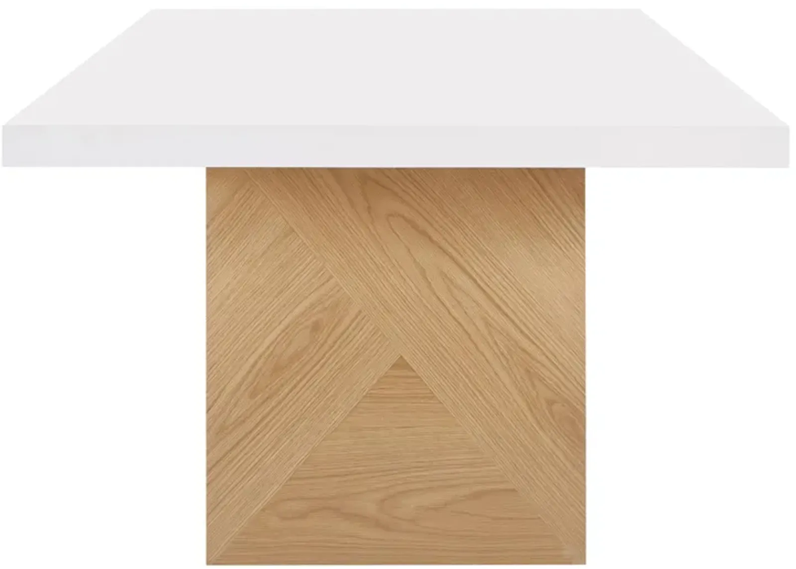 Madeline White Gloss and Natural Ash Dining Table