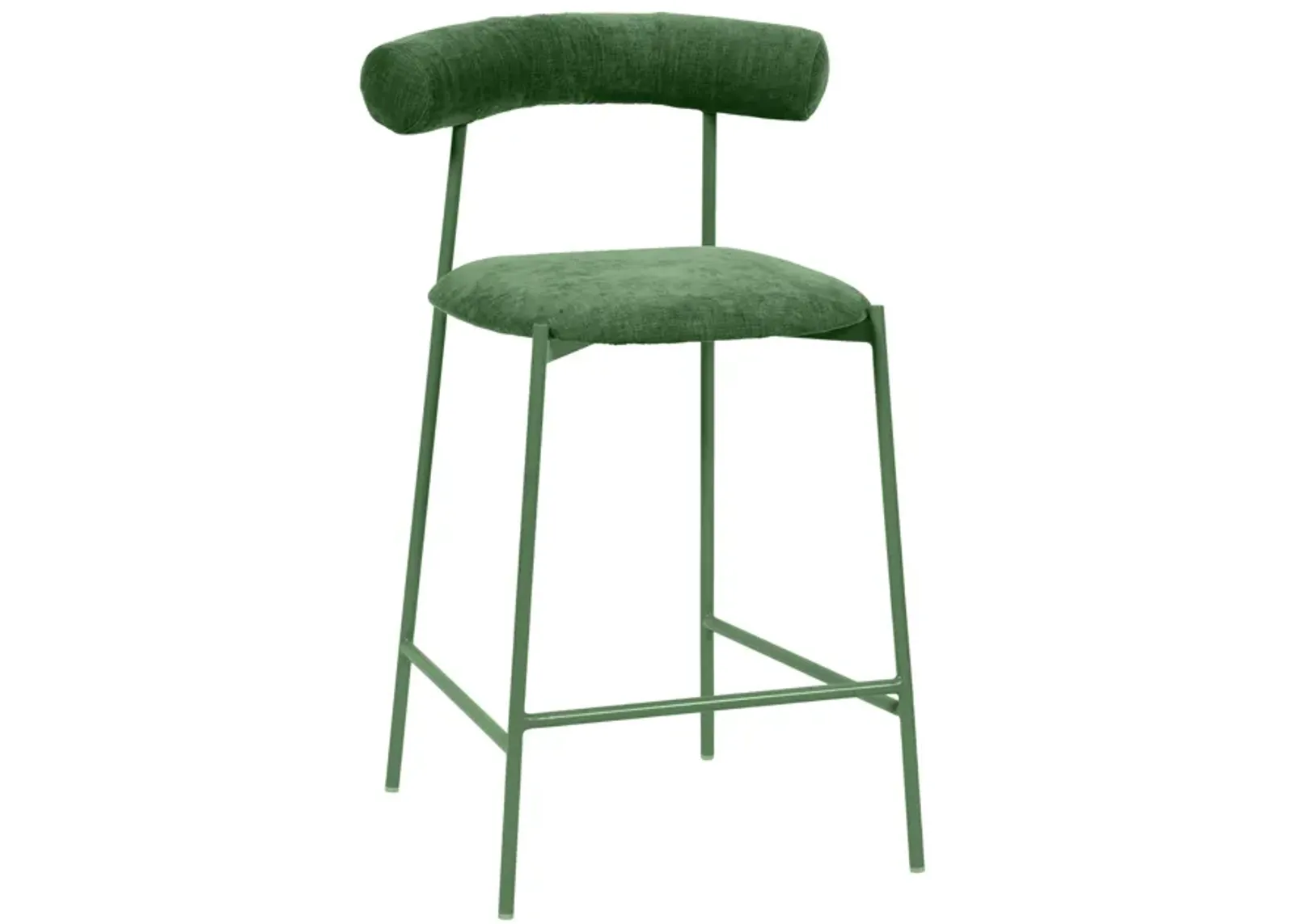 Liliana Forest Green Performance Velvet Counter Stool