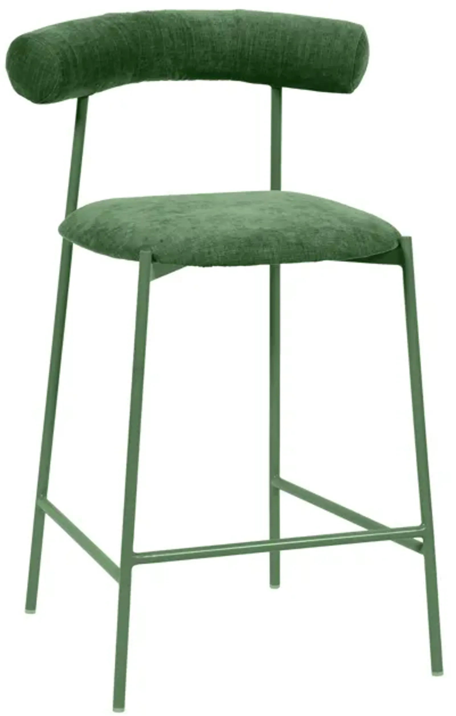 Liliana Forest Green Performance Velvet Counter Stool