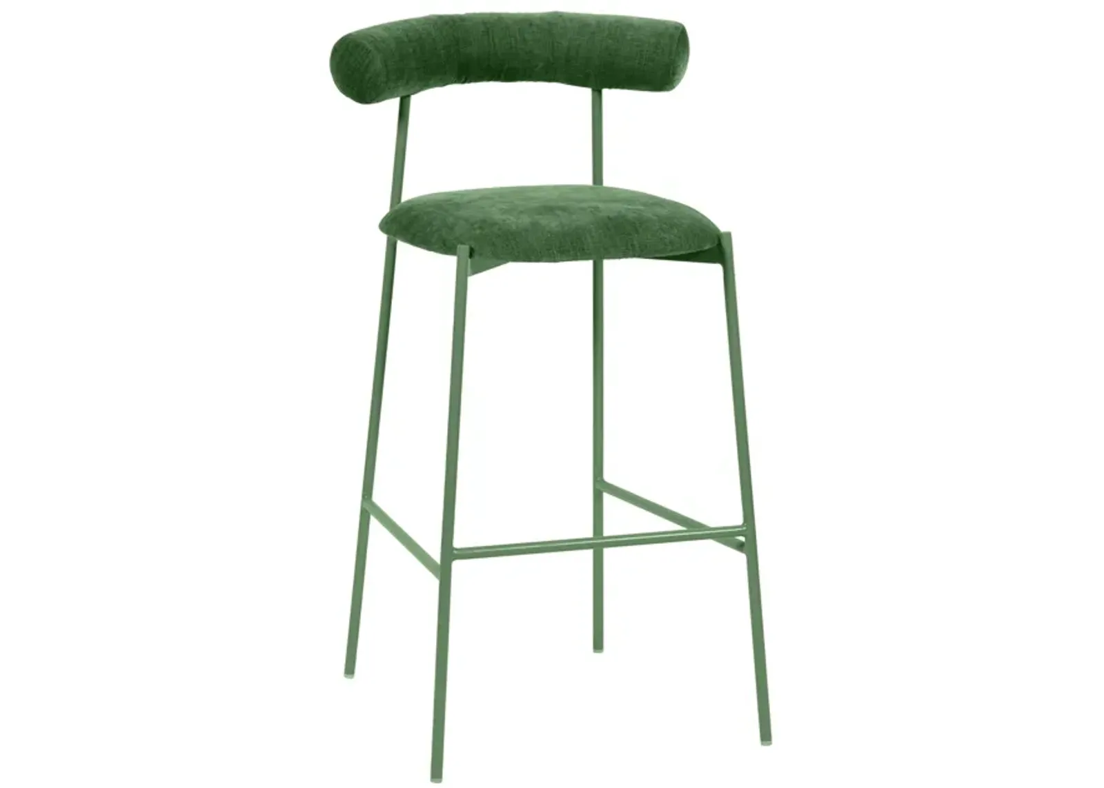 Liliana Forest Green Performance Velvet Bar Stool