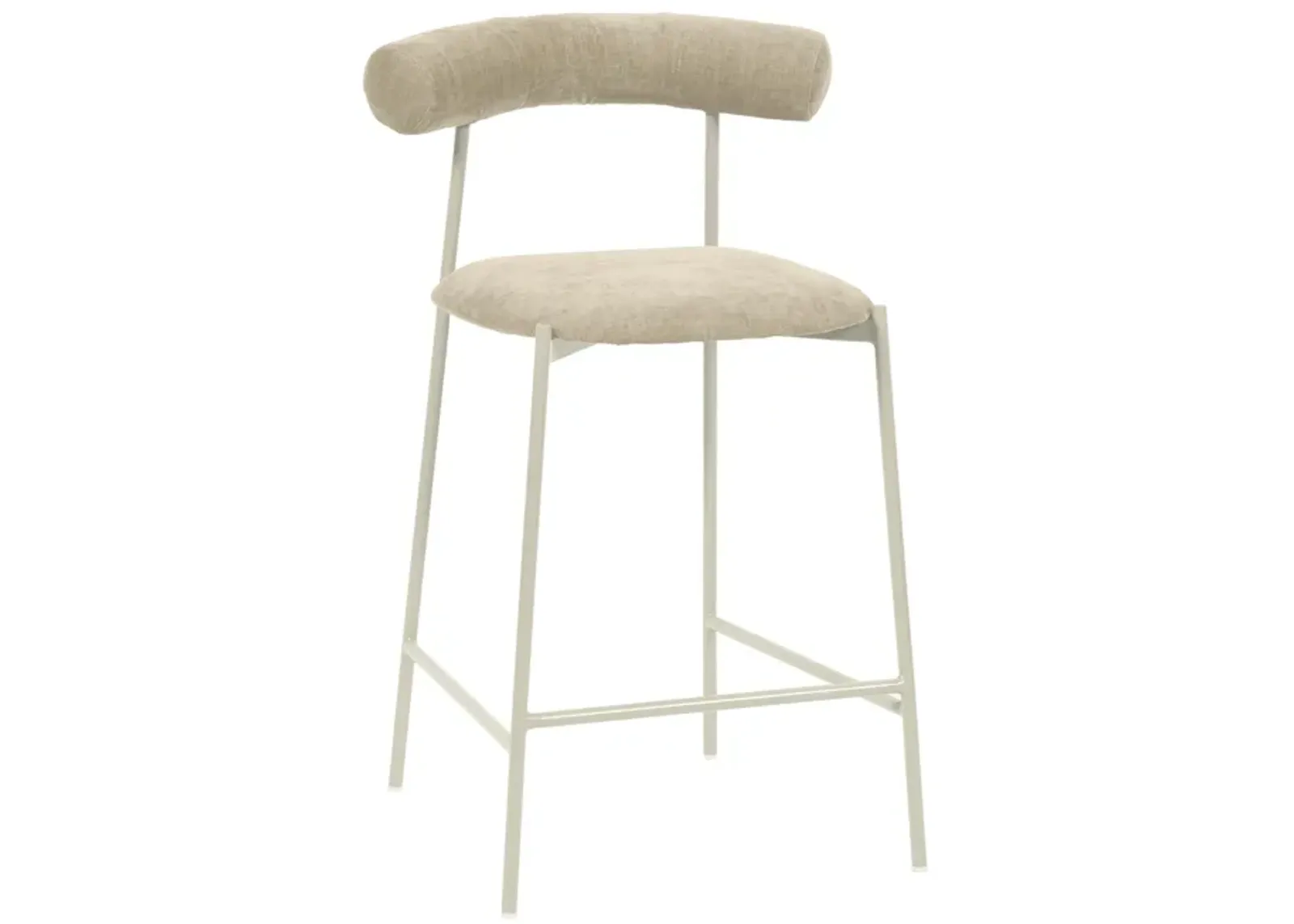 Liliana Taupe Performance Velvet Counter Stool