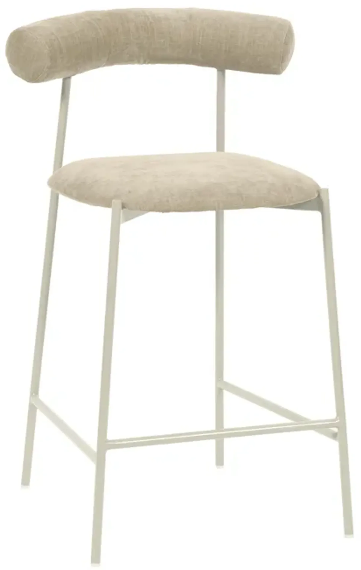 Liliana Taupe Performance Velvet Counter Stool