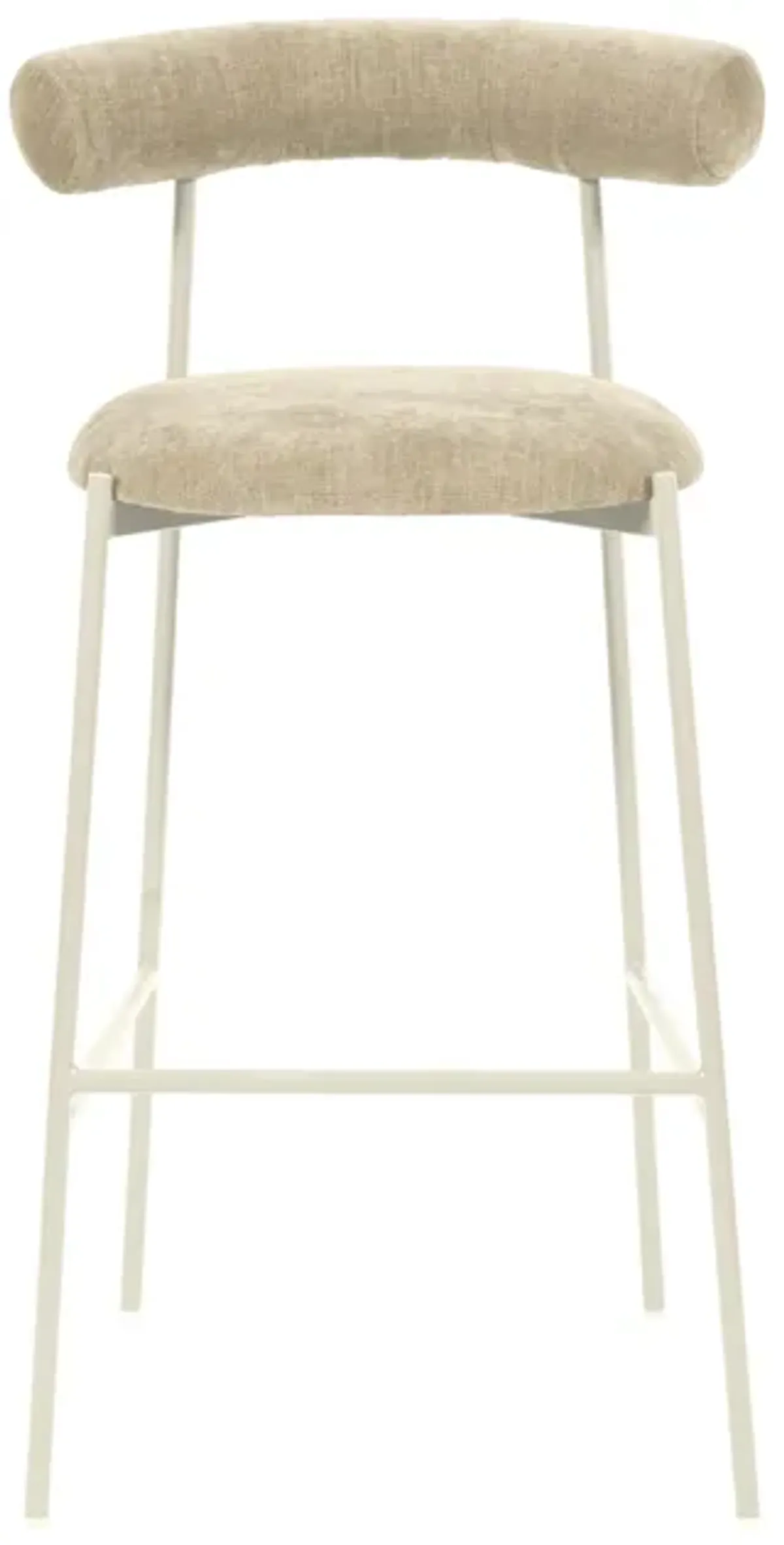 Liliana Taupe Performance Velvet Bar Stool