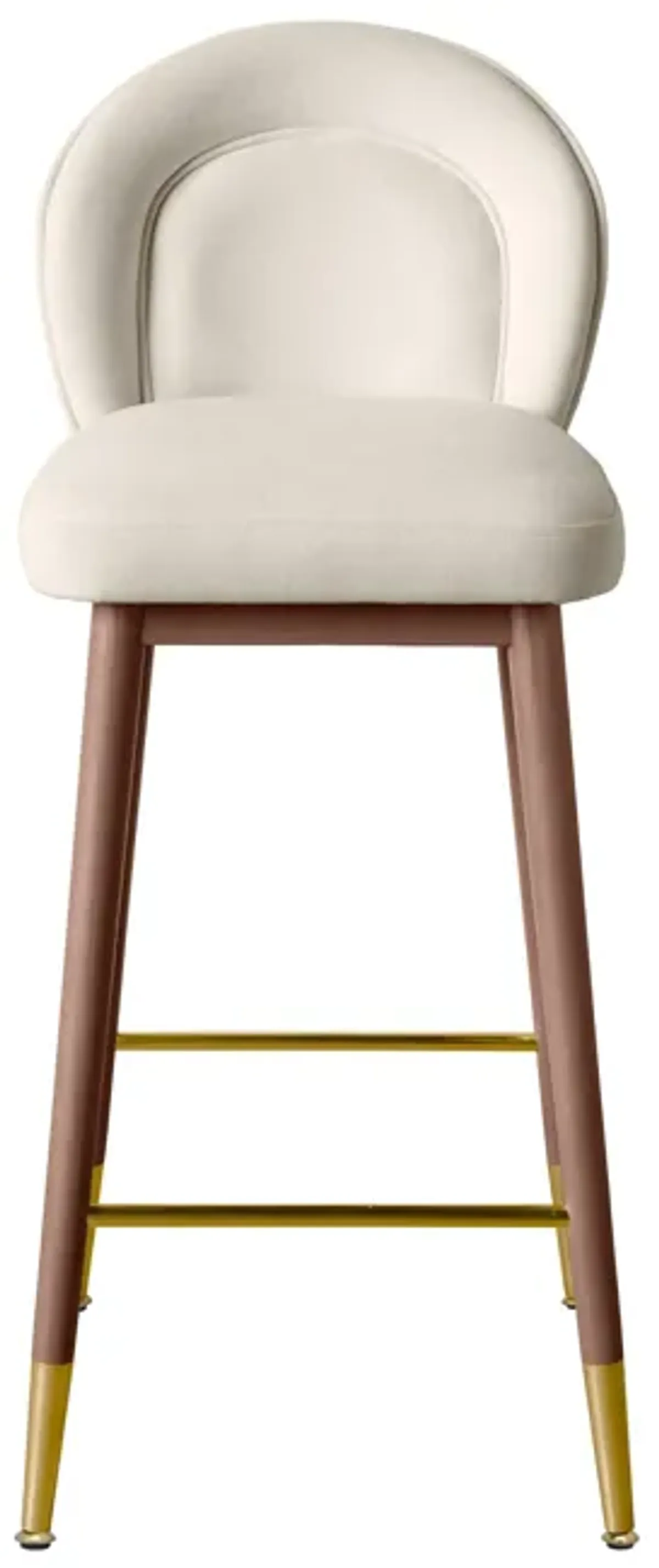 Hailey Cream Velvet Barstool