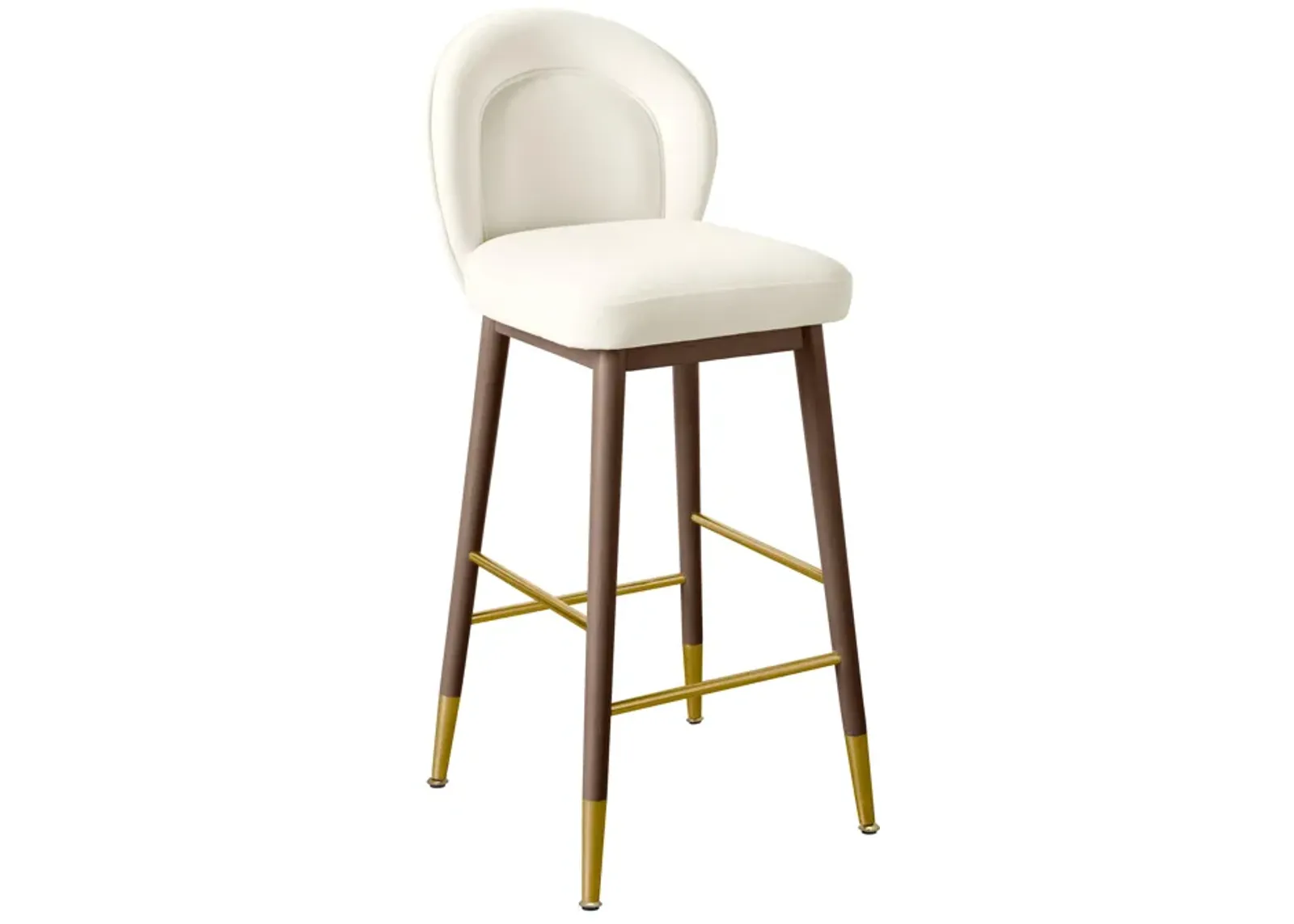 Hailey Cream Velvet Barstool