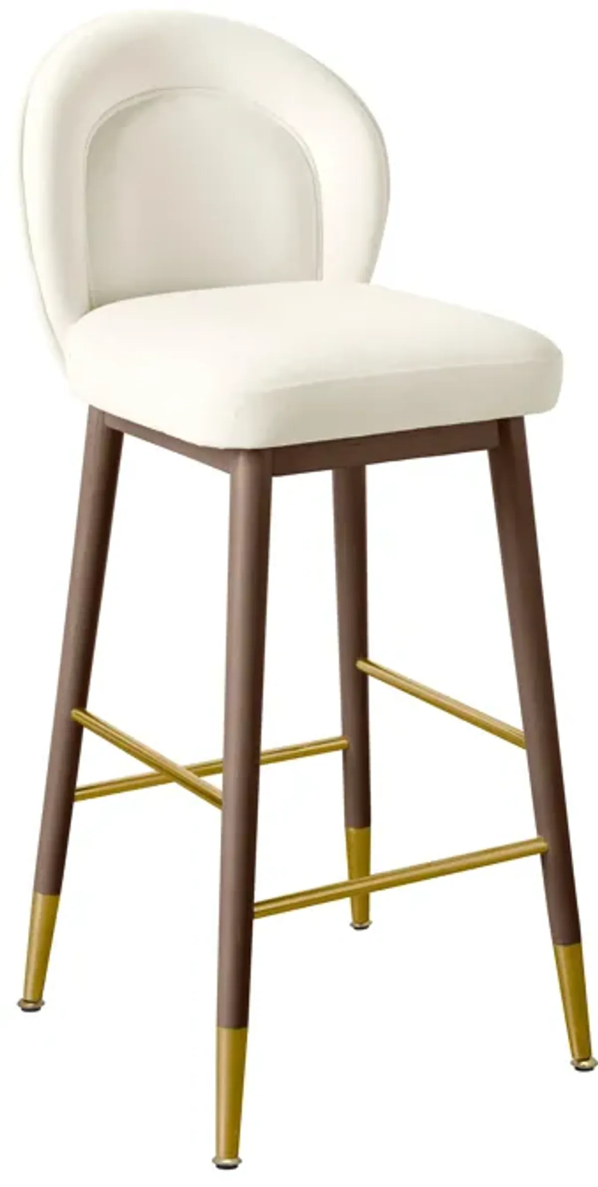 Hailey Cream Velvet Barstool