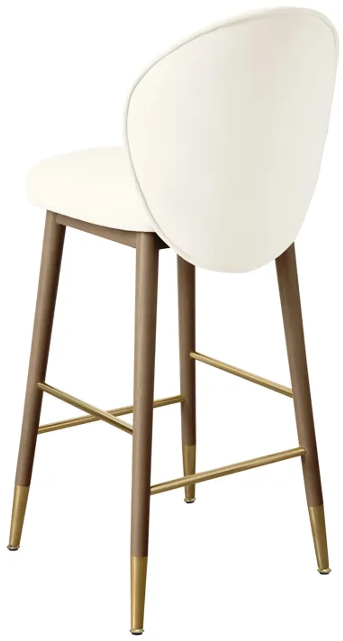 Hailey Cream Velvet Counter Stool