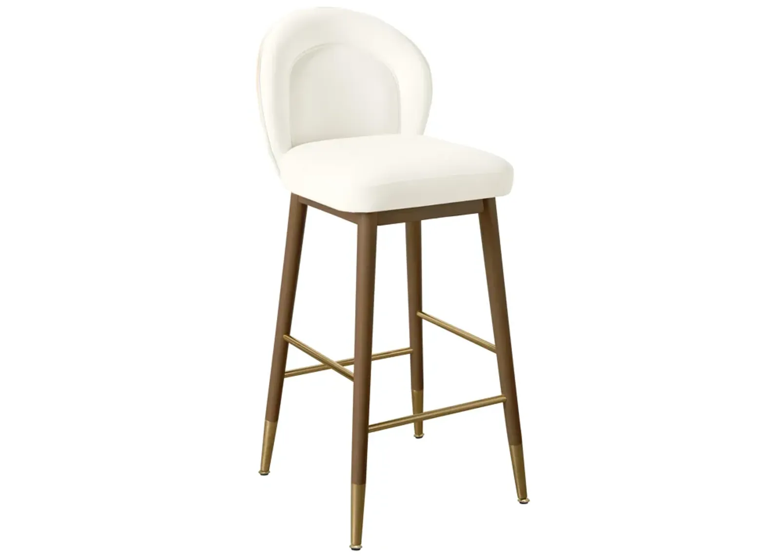 Hailey Cream Velvet Counter Stool