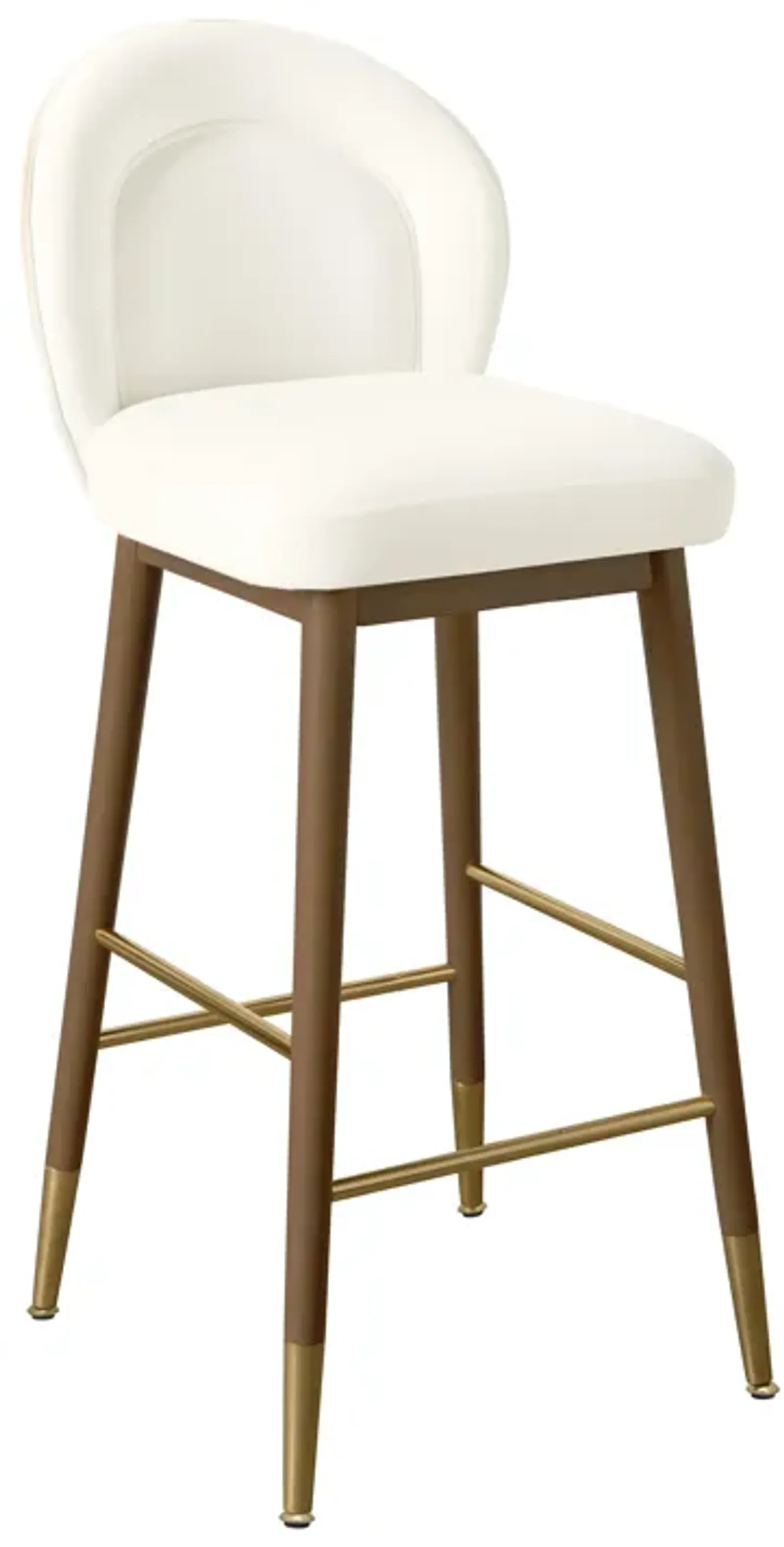 Hailey Cream Velvet Counter Stool