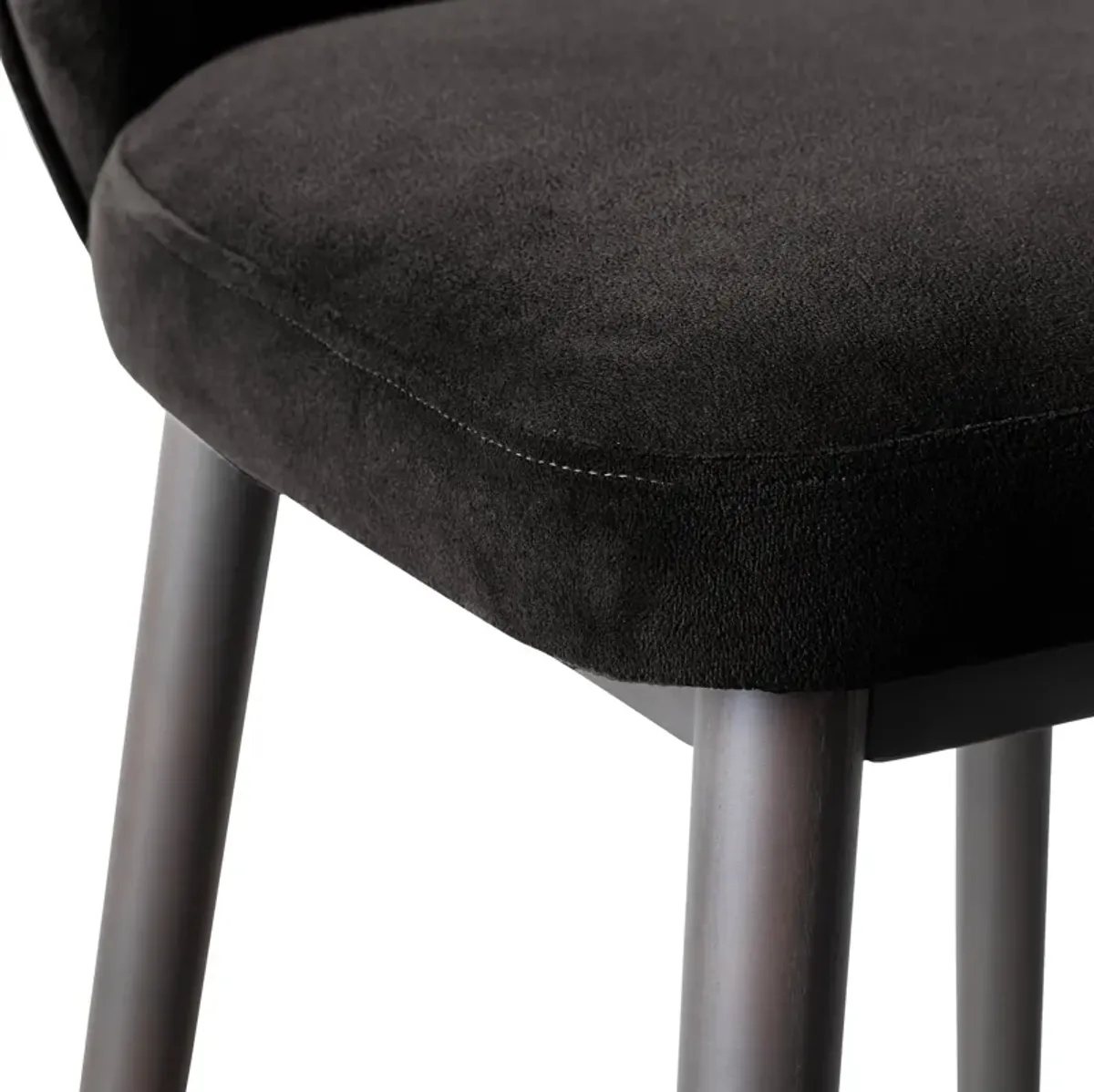 Hailey Charcoal Grey Velvet Barstool