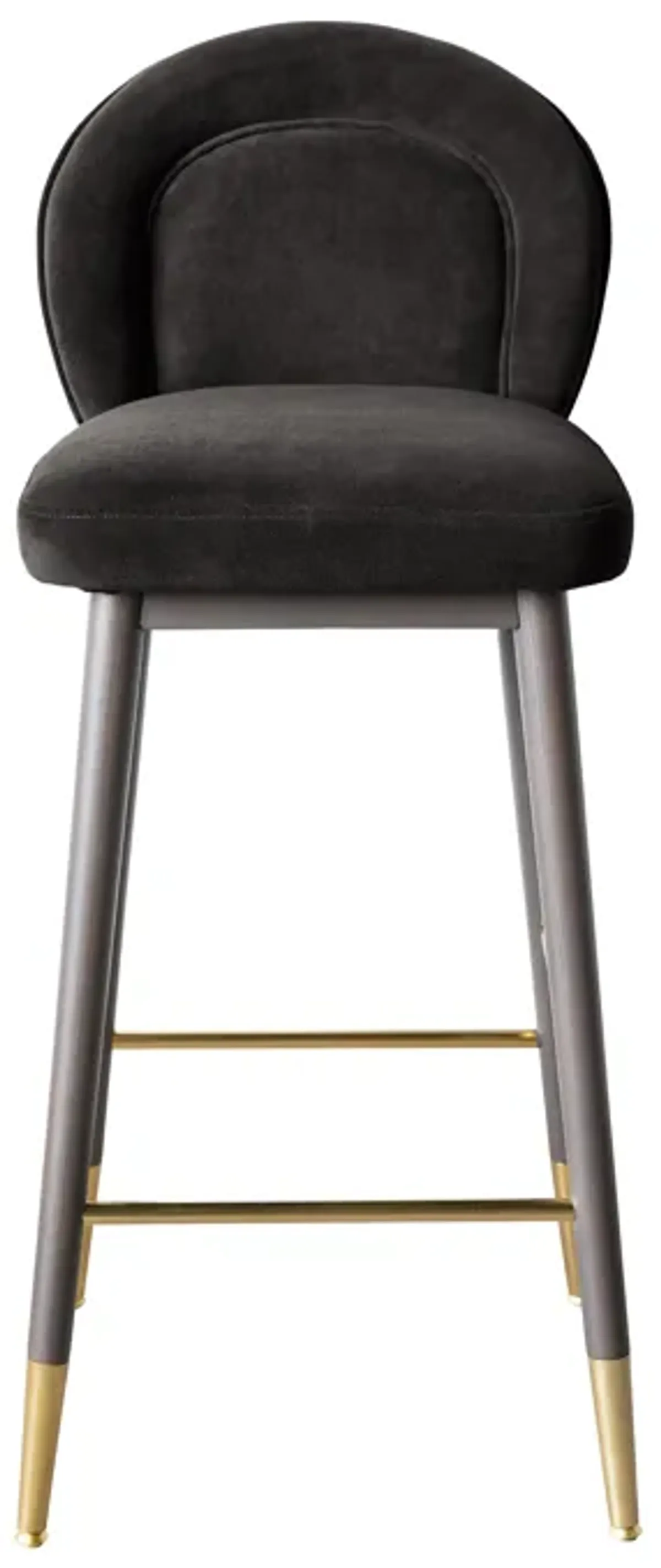 Hailey Charcoal Grey Velvet Barstool