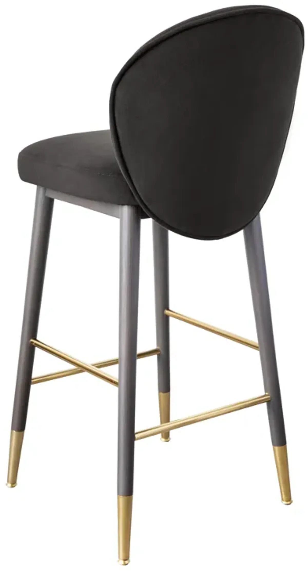 Hailey Charcoal Grey Velvet Counter Stool