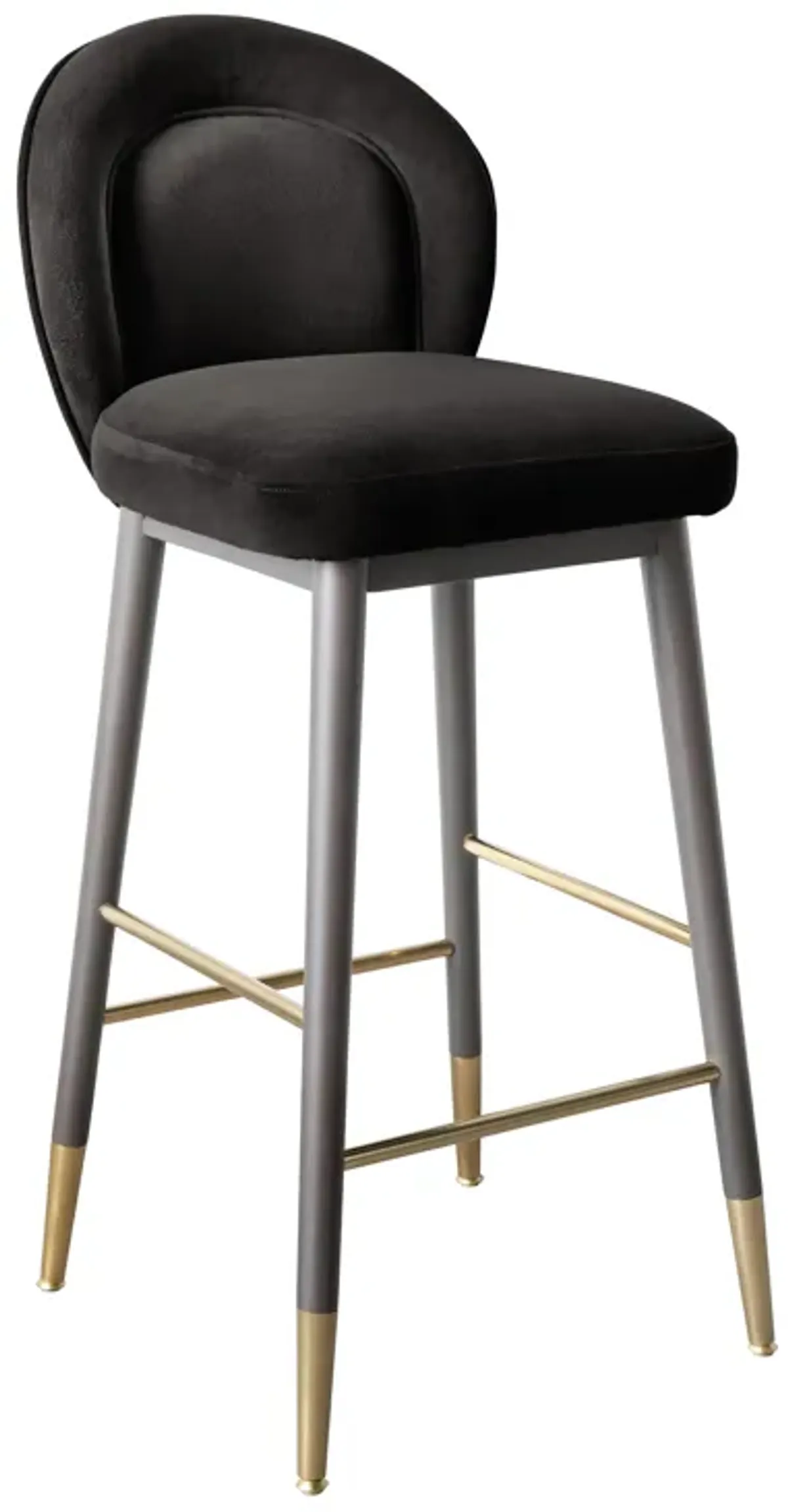 Hailey Charcoal Grey Velvet Counter Stool