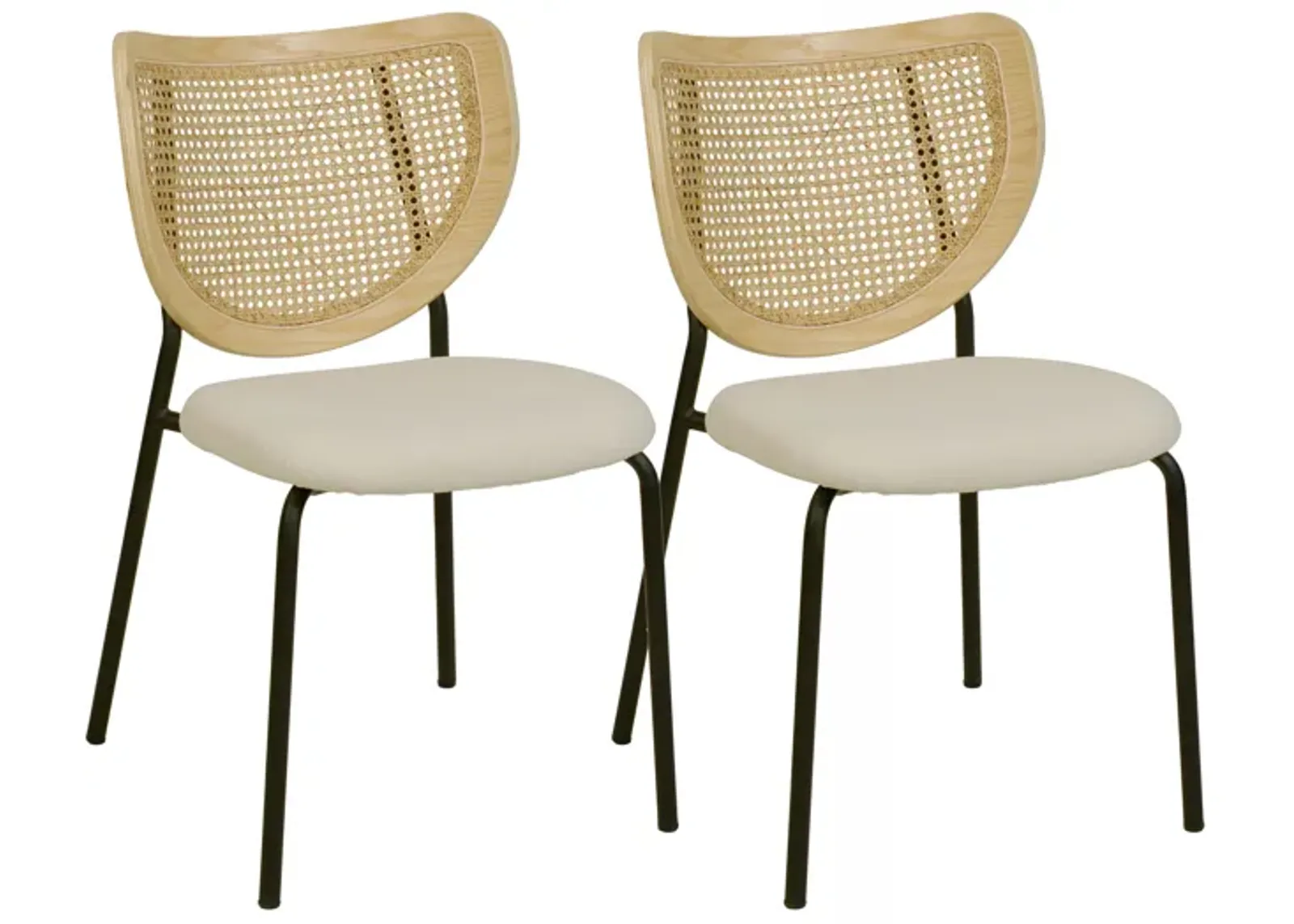 Nessie Natural Rattan Dining Chair - Set of 2