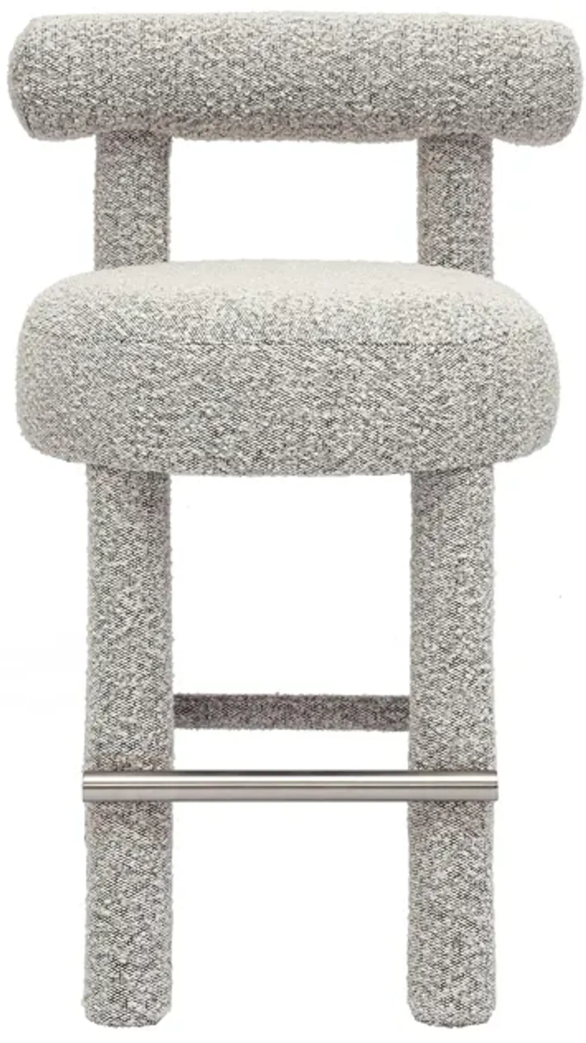 Carmel Black & White Performance Boucle Counter Stool