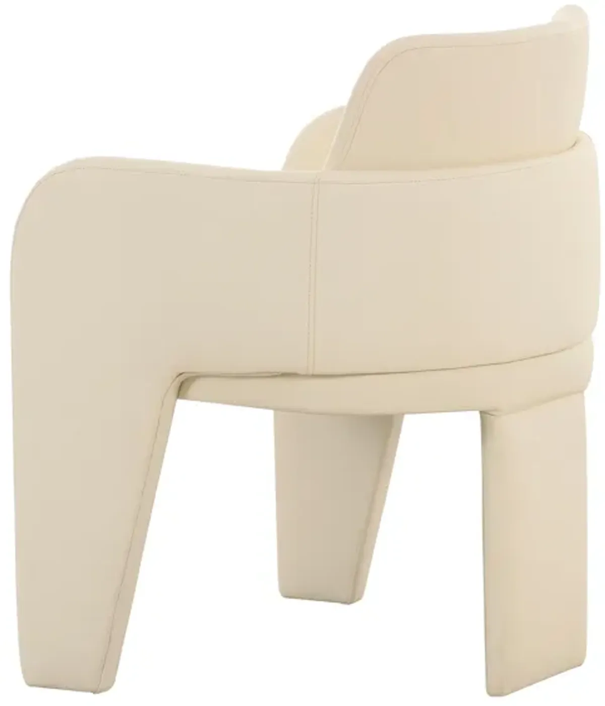 Leo Cream Performance Vegan Leather Dining Chair