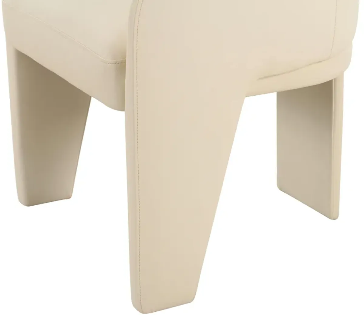 Leo Cream Performance Vegan Leather Dining Chair