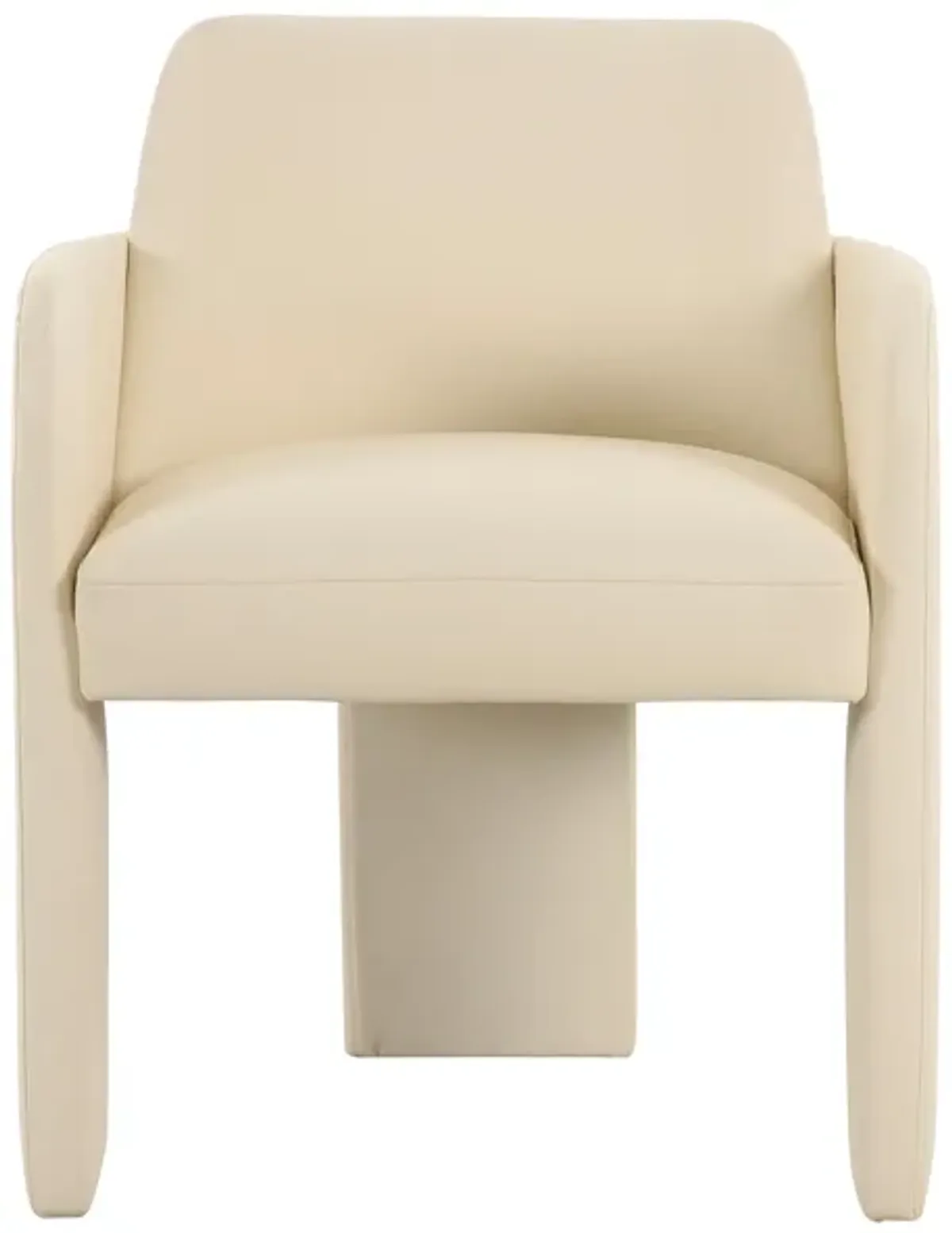 Leo Cream Performance Vegan Leather Dining Chair