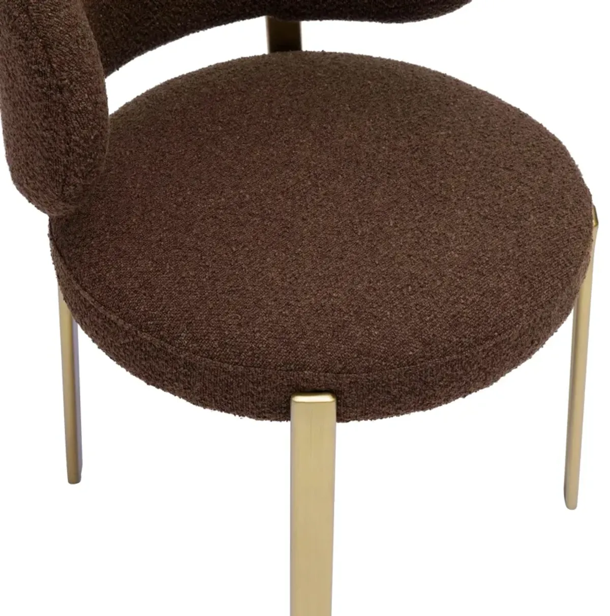 Margaret Chocolate Brown Performance Boucle Dining Chair