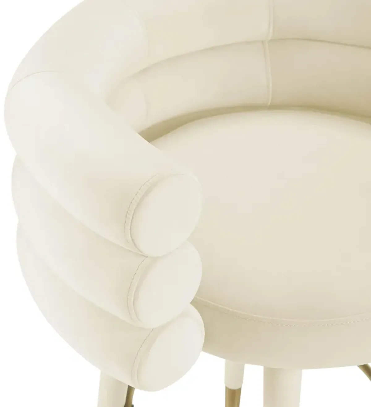 Betty Cream Velvet Counter Stool