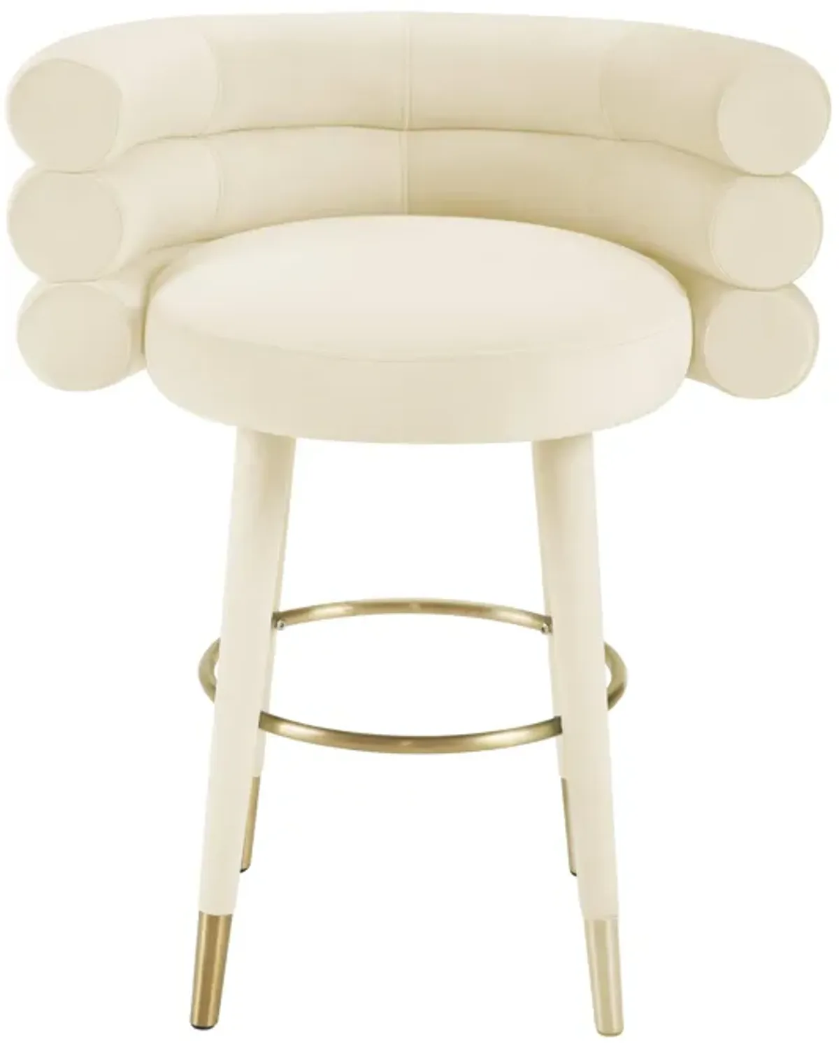 Betty Cream Velvet Counter Stool