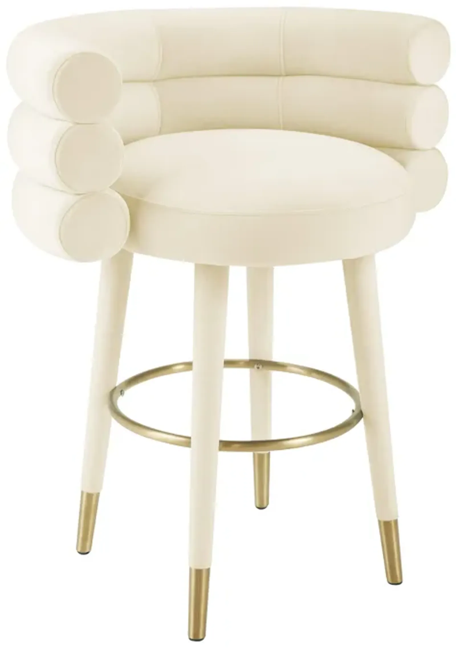 Betty Cream Velvet Counter Stool