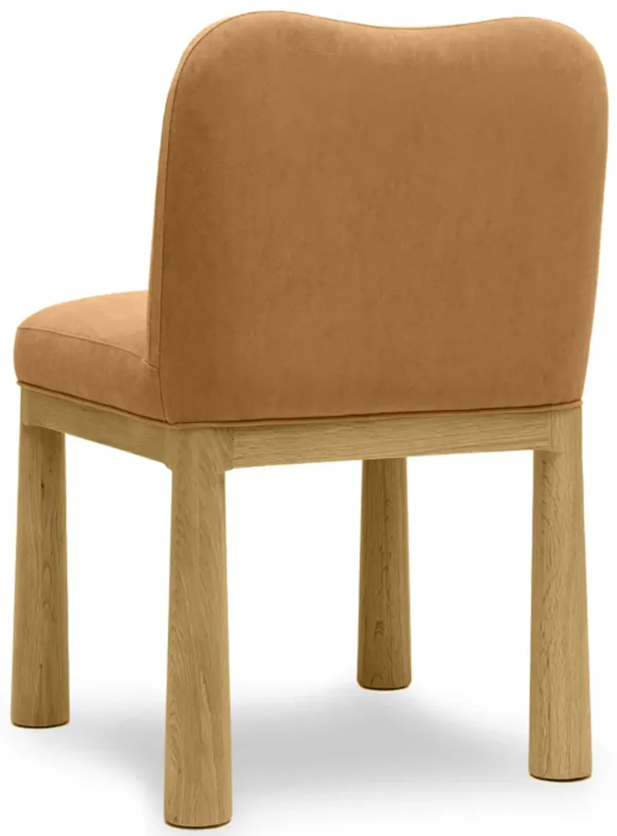 Tiara Cognac Performance Velvet Oak Dining Chair