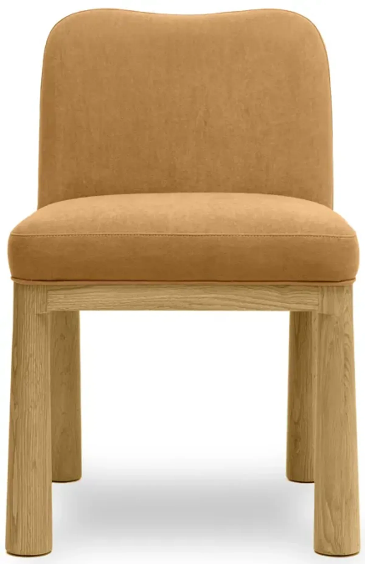 Tiara Cognac Performance Velvet Oak Dining Chair