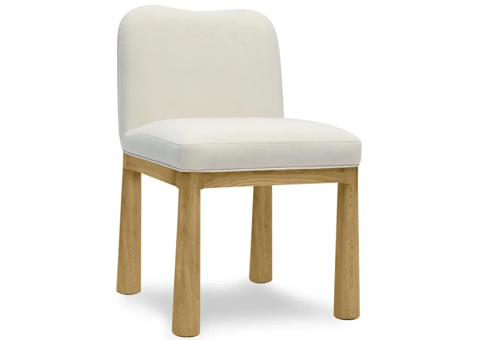 Tiara Cream Velvet Oak Dining Chair