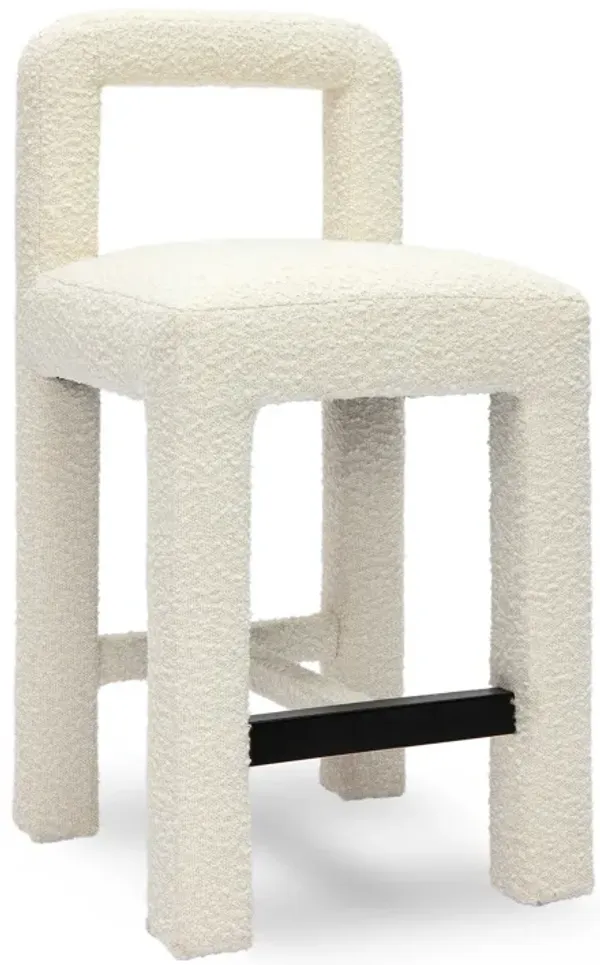 Hazel Cream Boucle Counter Stool