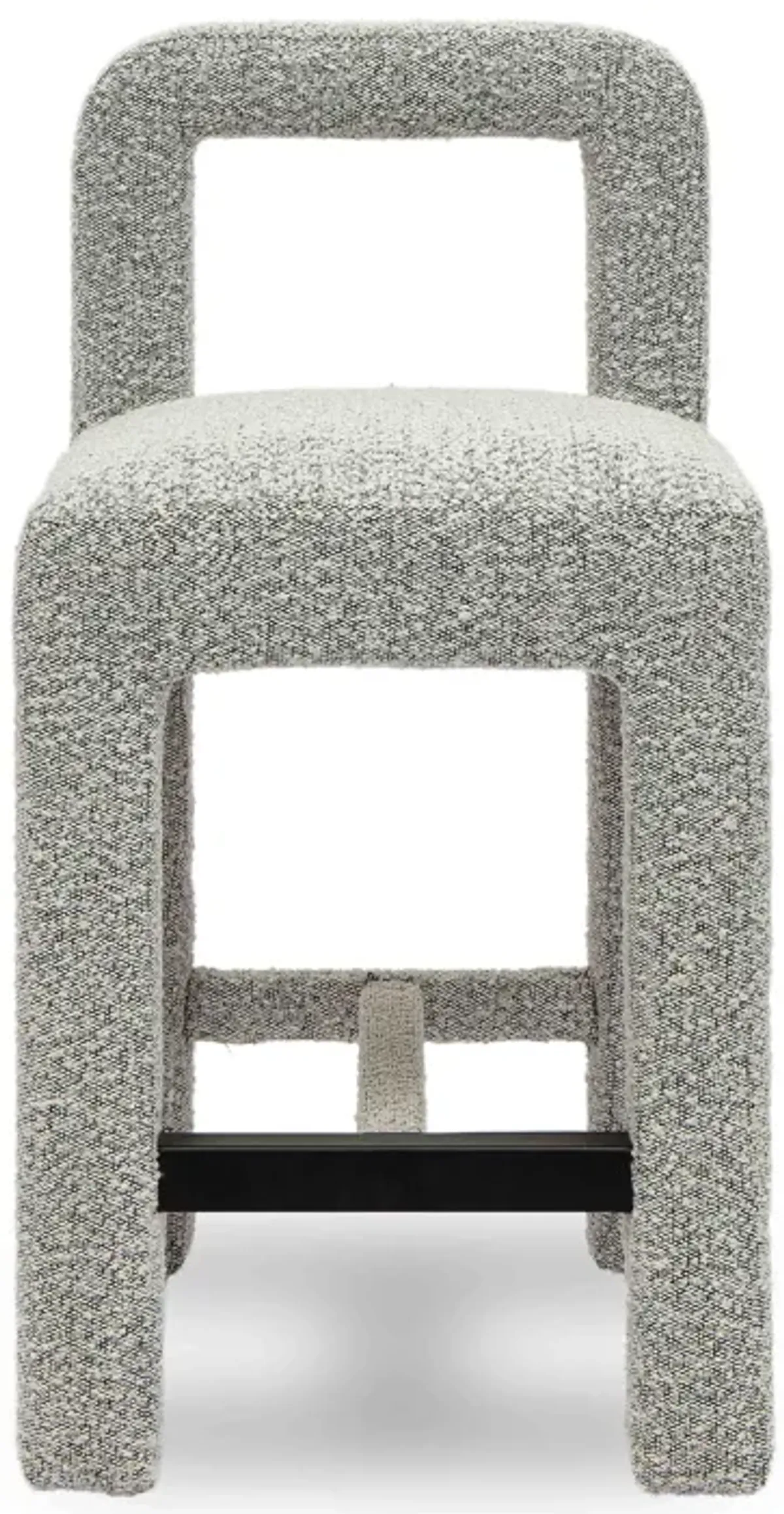 Hazel Grey Boucle Counter Stool