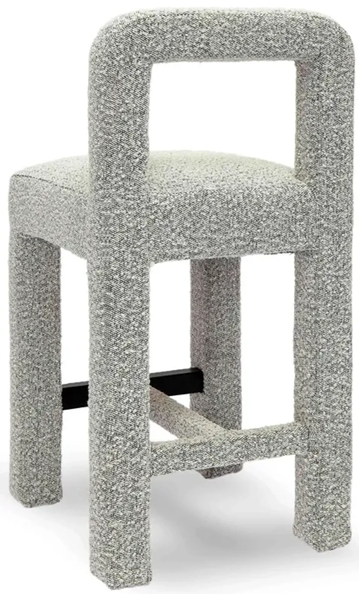 Hazel Grey Boucle Counter Stool