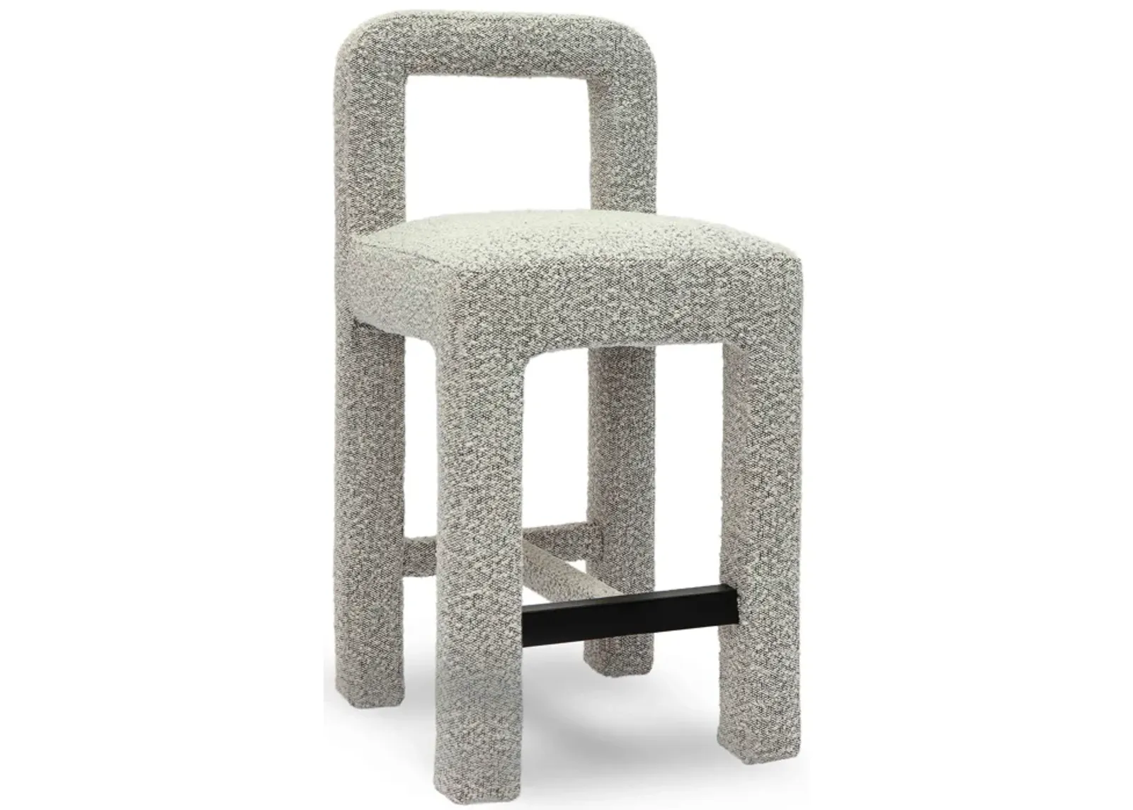 Hazel Grey Boucle Counter Stool