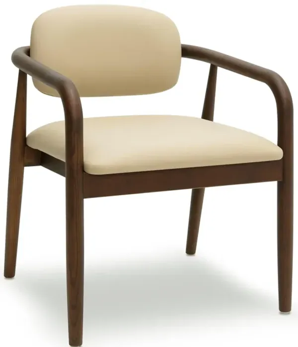 Betsy Taupe Vegan Leather Dining Chair