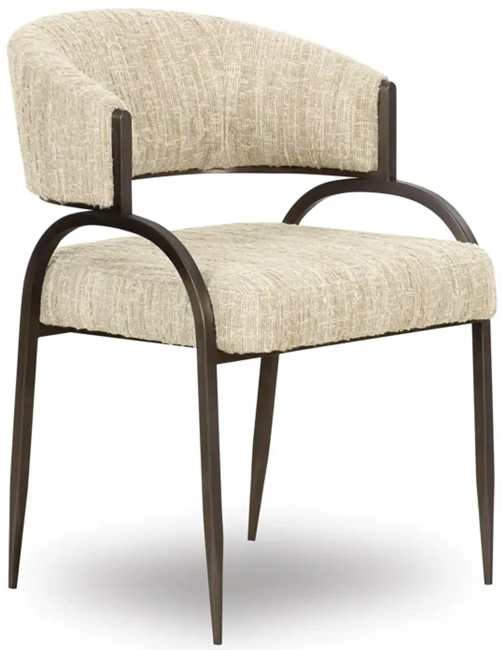 Tatum Cream Textured Performance Boucle Dining Chair