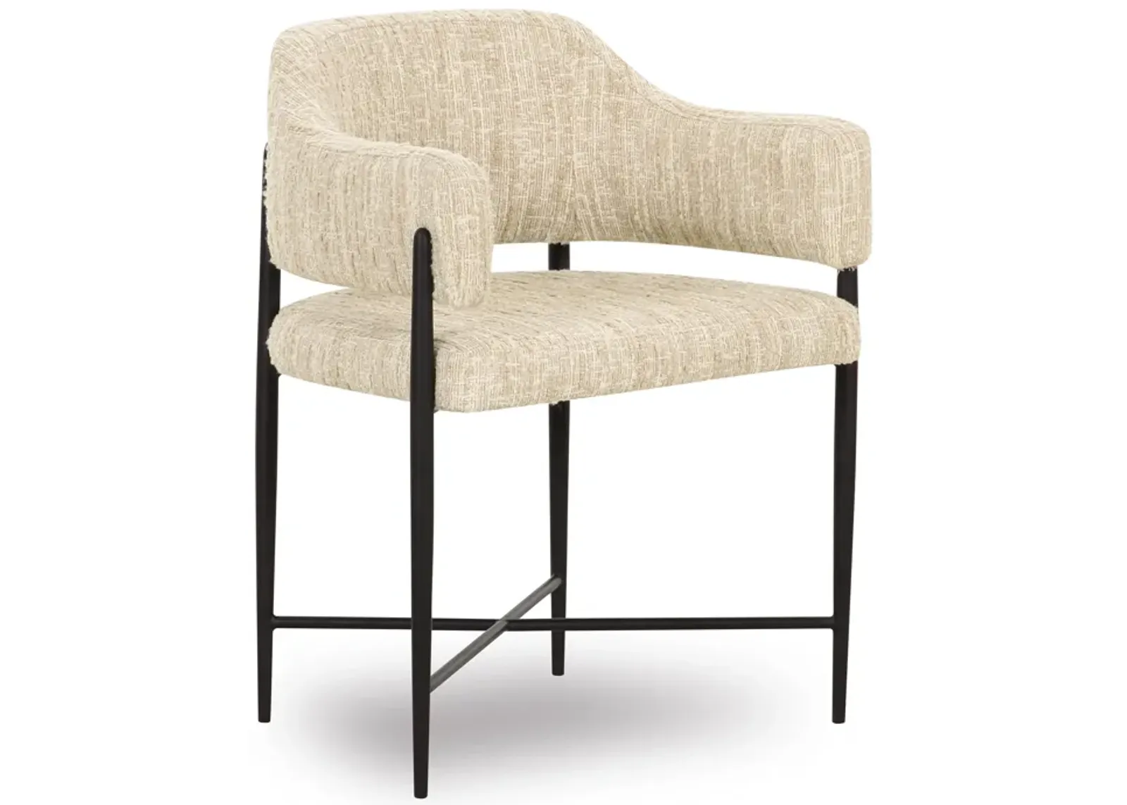 Sezanne Cream Textured Performance Boucle Dining Chair