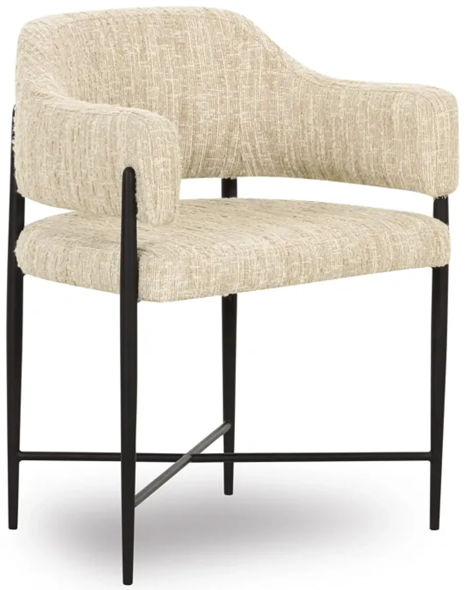 Sezanne Cream Textured Performance Boucle Dining Chair