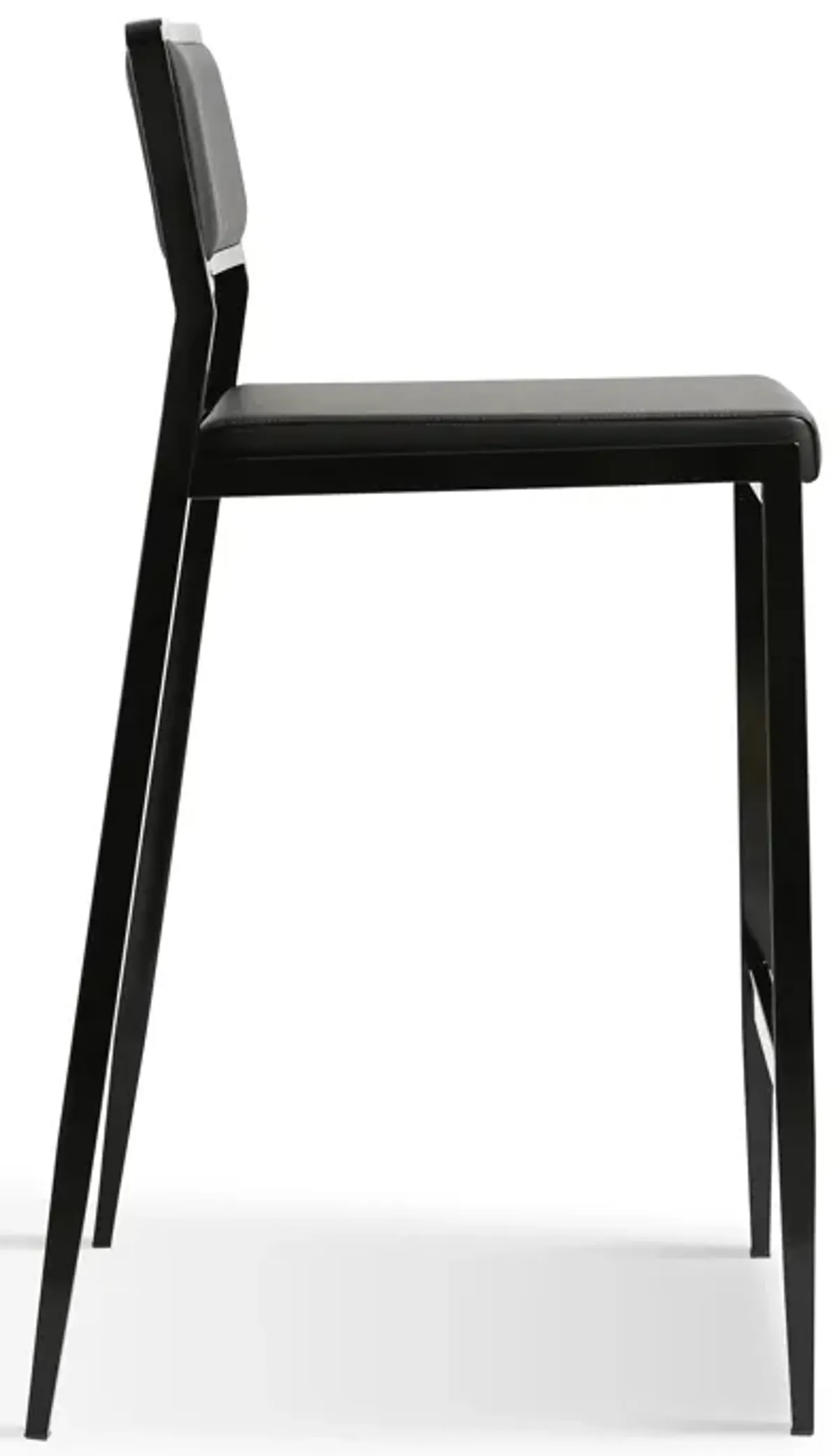 Gale Black Performance Vegan Leather Stackable Stool - Set of 2