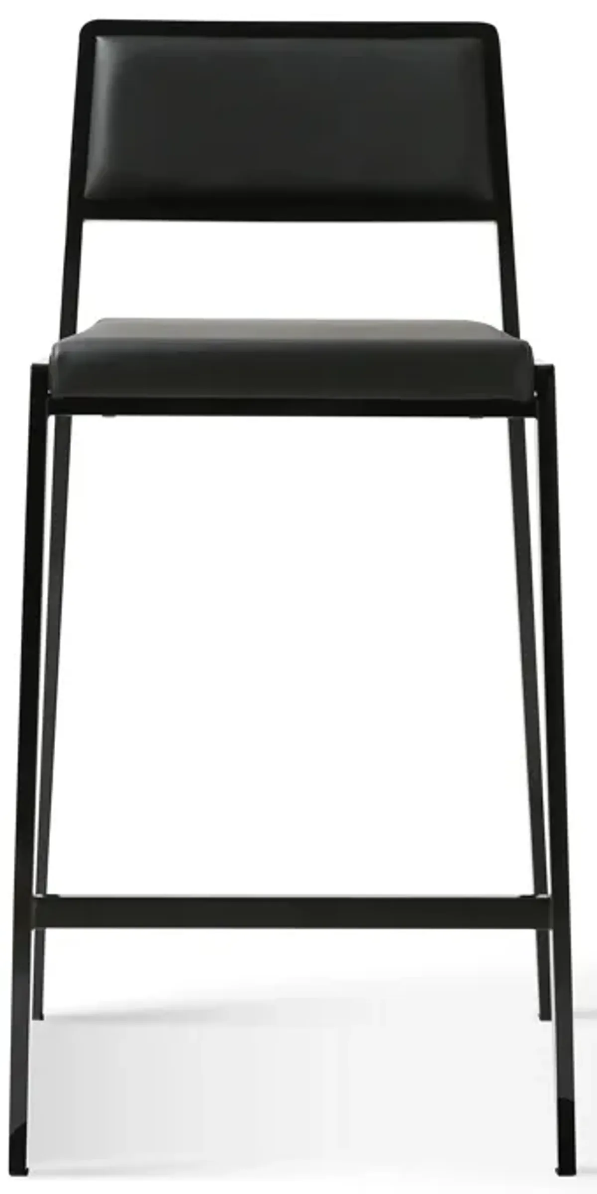 Gale Black Performance Vegan Leather Stackable Stool - Set of 2