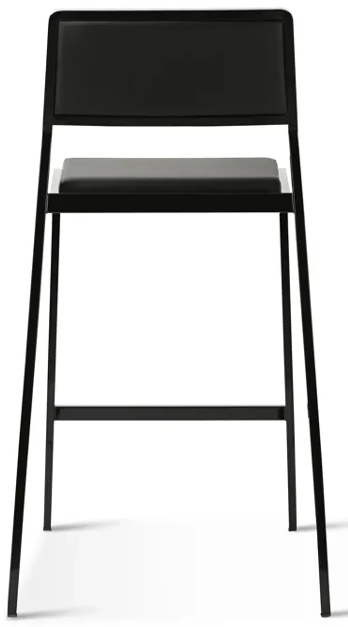 Gale Black Performance Vegan Leather Stackable Stool - Set of 2