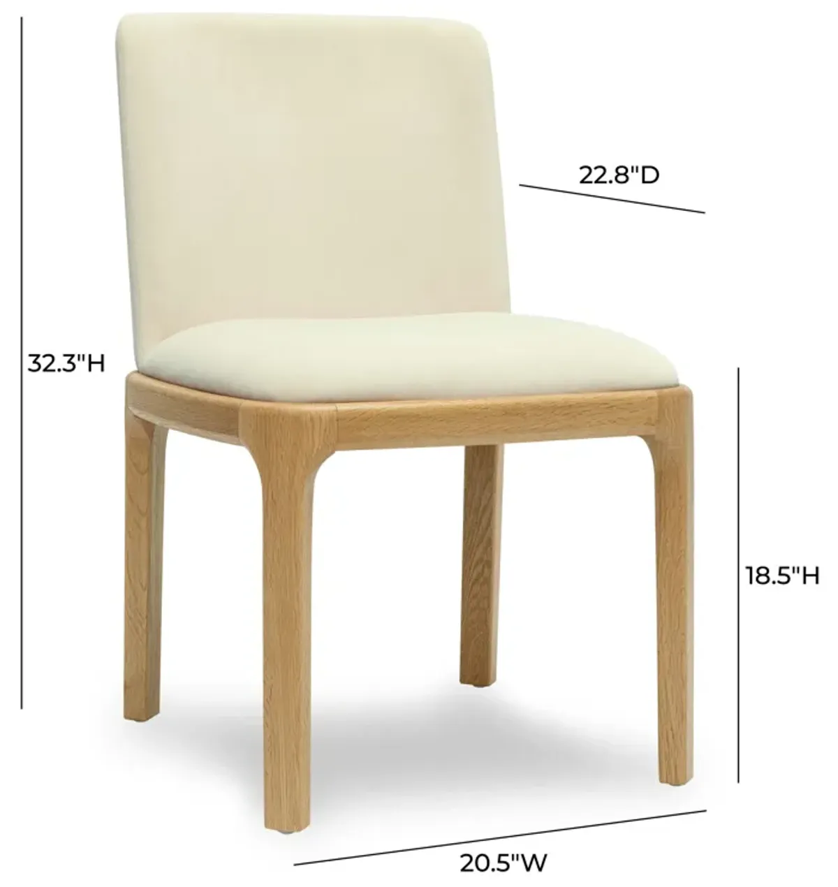 Rebecca Cream Performance Velvet Dining Chair