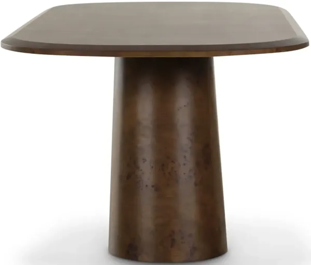 Gladyss Brown Burl Oval 87 inch Dining Table