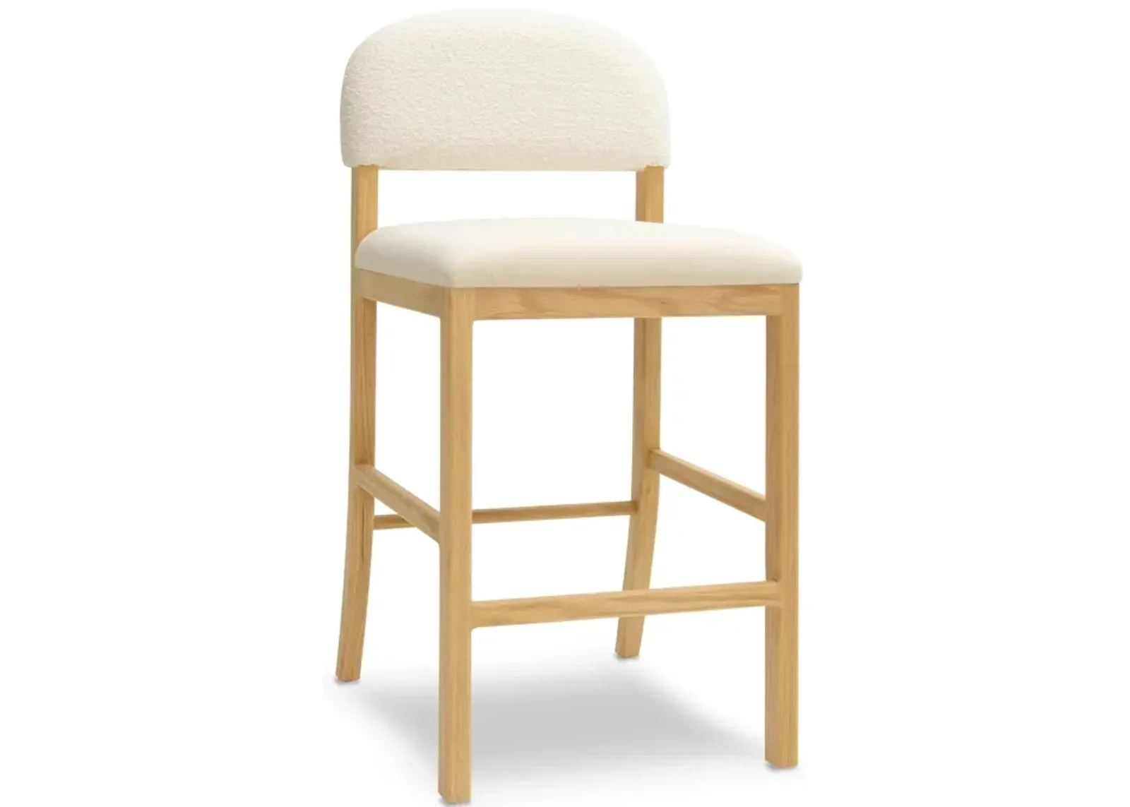 Calla Cream Performance Velvet Counter Stool