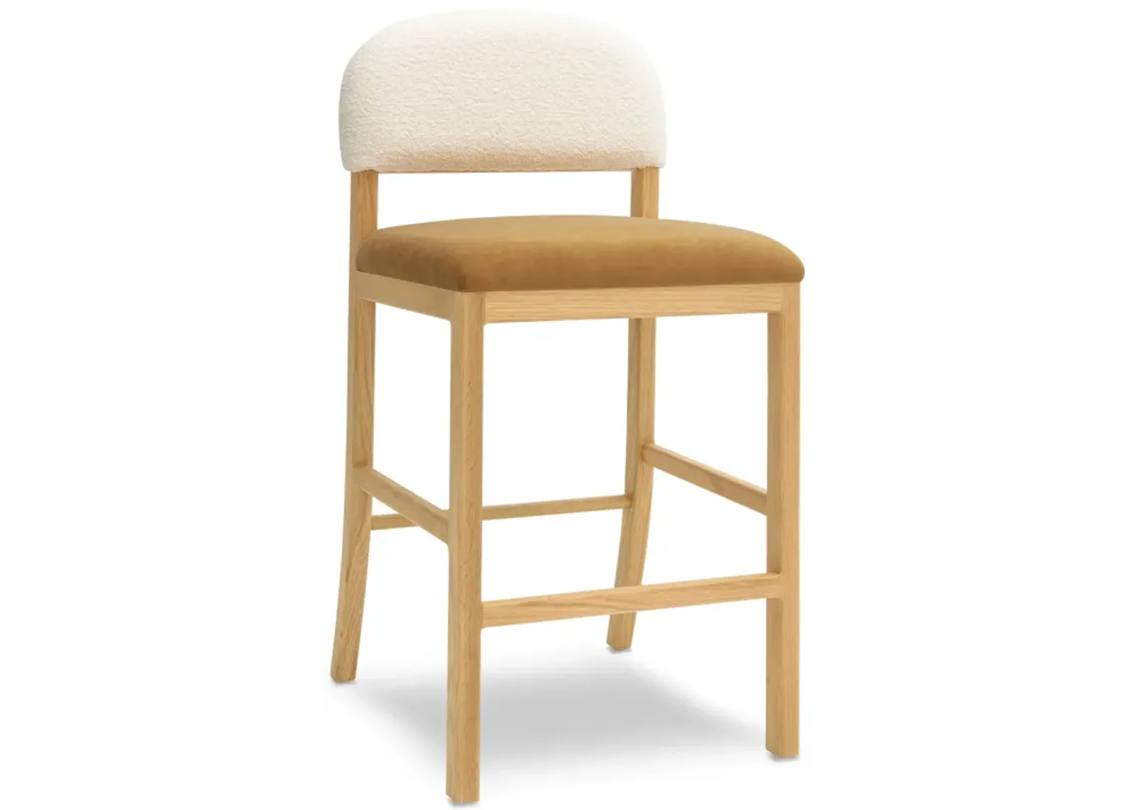 Calla Cognac Performance Velvet Counter Stool