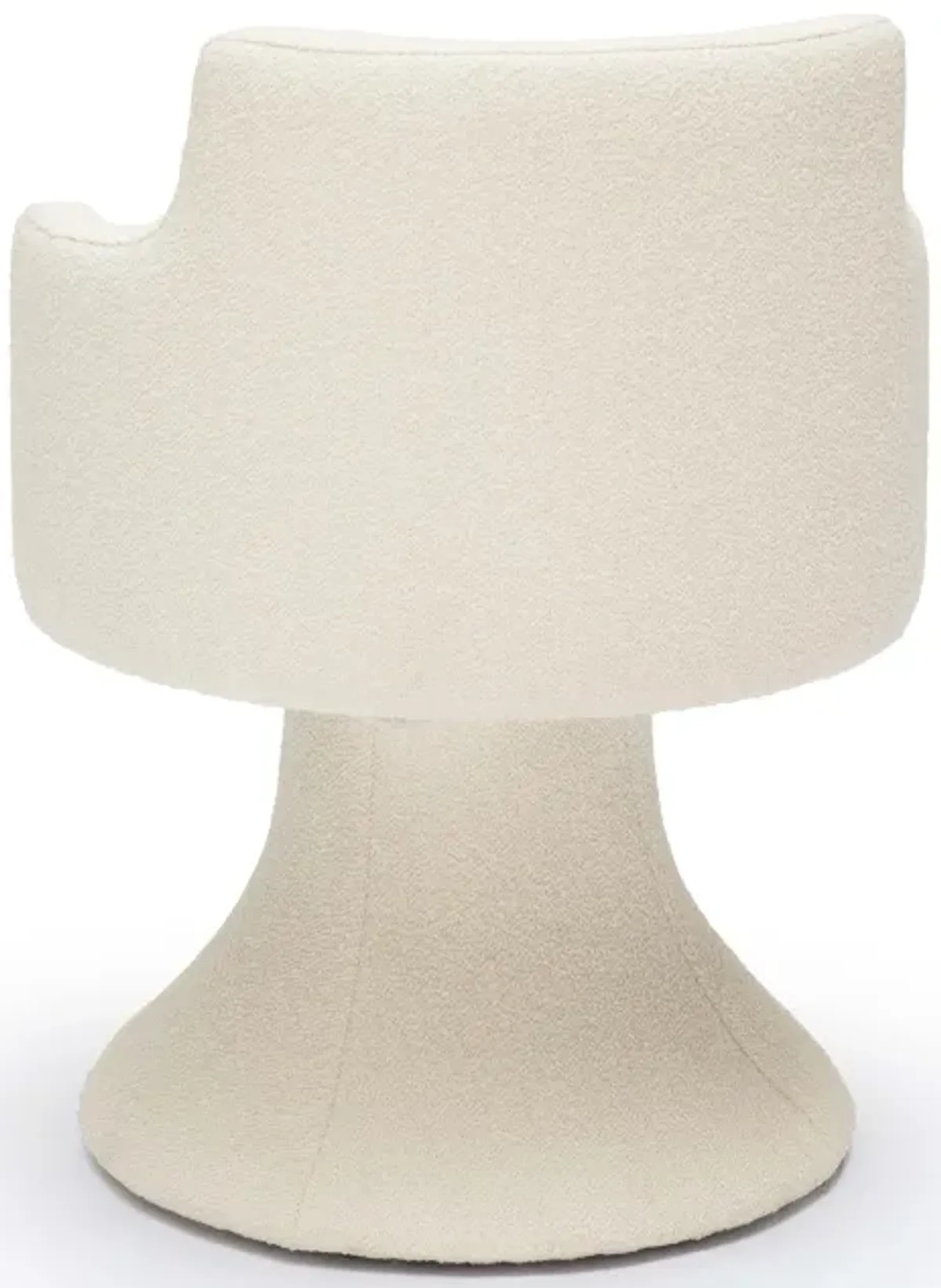 Jeffree Cream Performance Boucle Swivel Dining Chair