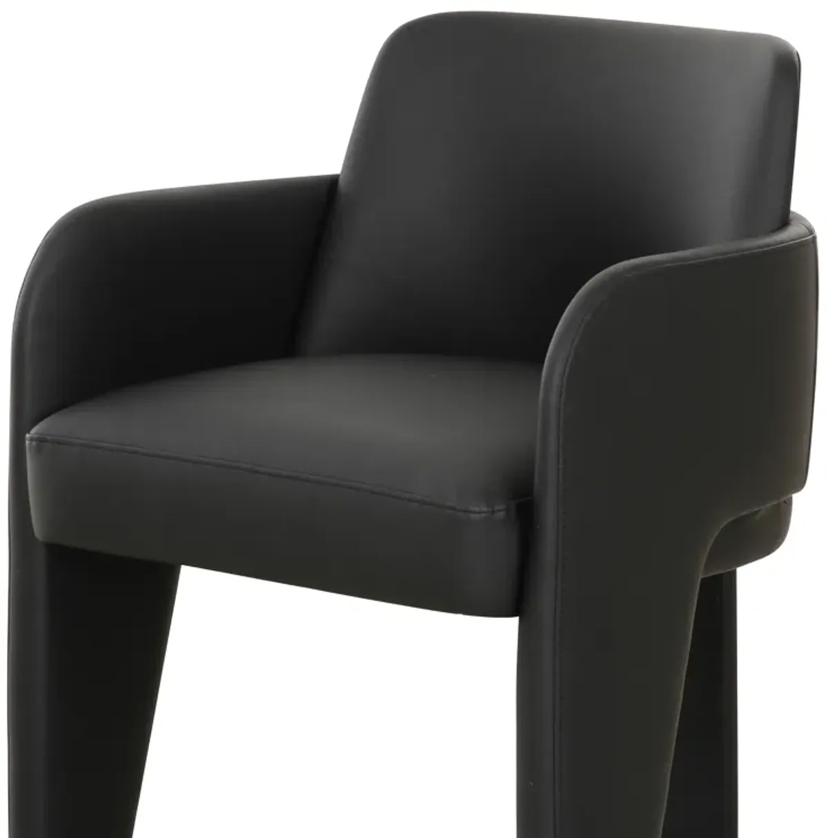 Leo Black Performance Vegan Leather Dining Chair